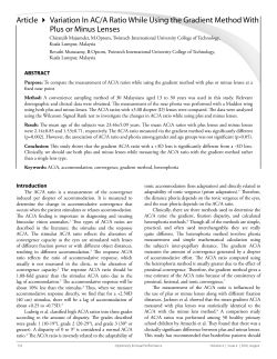 Article 4 Variation In AC/A Ratio While Using the Gradient Method