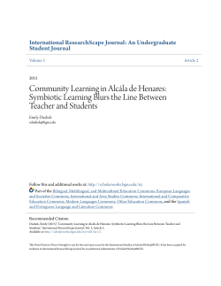 Community Learning in Alc&aacute;la de Henares