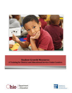 Student Growth Measures