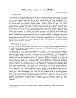 Dividends of Cooperation: The Case of Nile River