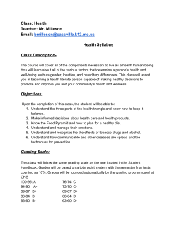 Health Class Syllabus