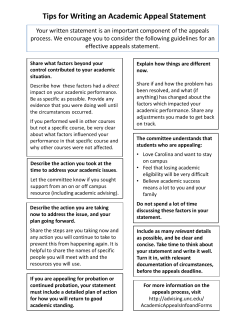 Academic Appeal Statements: Tips for Success