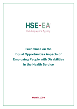 Guidelines on the Equal Opportunities Aspects of Employing