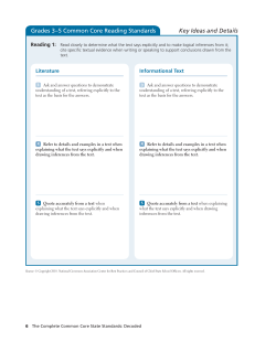 Grades 3&ndash;5 Common Core Reading