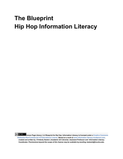 The Blueprint Hip Hop Information Literacy