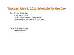 Powerpoint pdf for Tuesday Critical Reasoning Class with Test