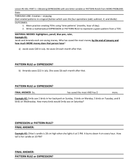 PATTERN RULE or EXPRESSION?