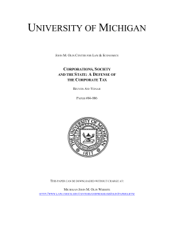 corporations, society - University of Michigan Law School