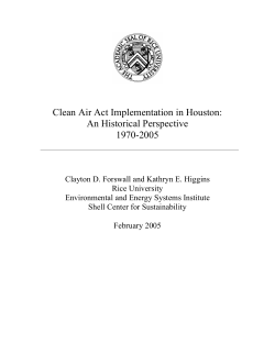 Clean Air Act Implementation in Houston