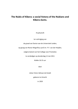 The Nubis of Kibera: a social history of the Nubians and Kibera slums.