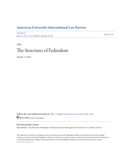 The Structures of Federalism