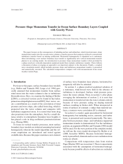 Pressure&ndash;Slope Momentum Transfer in Ocean Surface Boundary