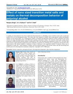 Effect of nano sized transition metal salts and metals