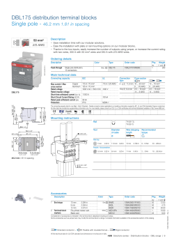 DBL175 distribution terminal blocks Single pole