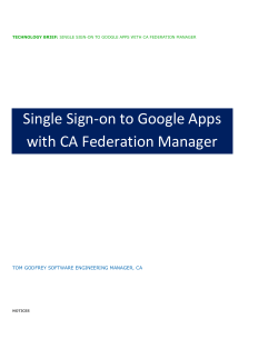 Single Sign-on to Google Apps with CA