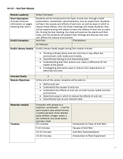 Acid Rain Module Module Leader(s)