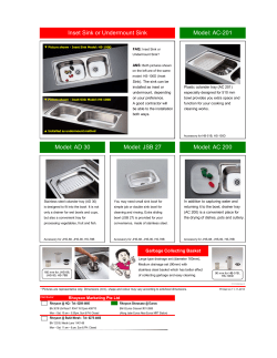 Inset Sink or Undermount Sink Model: AC-201 Model
