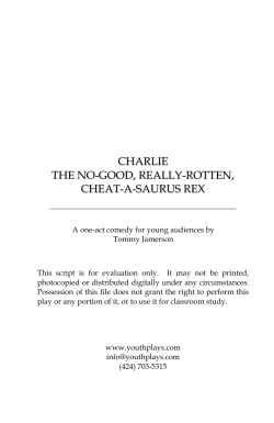 charlie the no-good, really-rotten, cheat-a-saurus rex