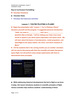 Lesson 1: YOU`RE PILOTING A PLANE!