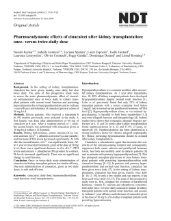 Pharmacodynamic effects of cinacalcet after