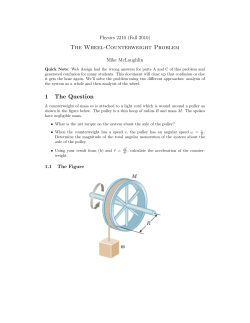 The Wheel-Counterweight Problem