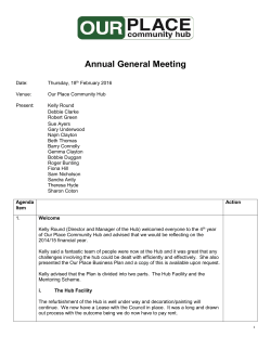 Minutes of Friends of Farthing Lane Group and Hub Sub