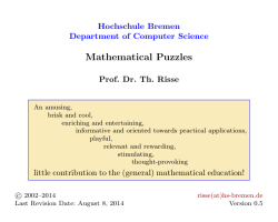 Mathematical Puzzles