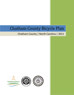Chatham County Bicycle Plan