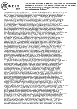 Critical Analysis of Young Goodman Brown Nathaniel Hawtho