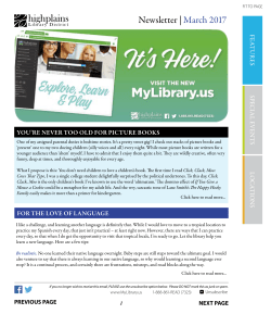 Monthly eNewsletter - High Plains Library District