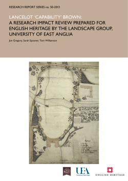 lancelot `capability` brown: a research impact review prepared for