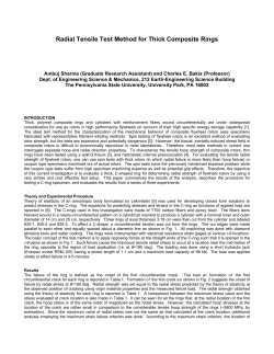 Radial Tensile Test Method for Thick Composite Rings