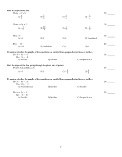 Find the slope of the line. 22) 4y = -7 + 5x A) 4 5 B) 7 5 C) 5 4 D)