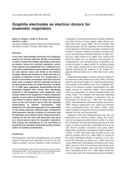Graphite electrodes as electron donors for anaerobic respiration