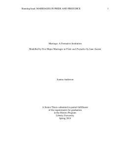 Marriage: A Formative Institution