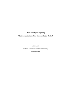 EMU and Wage Bargaining: The Americanization of the European