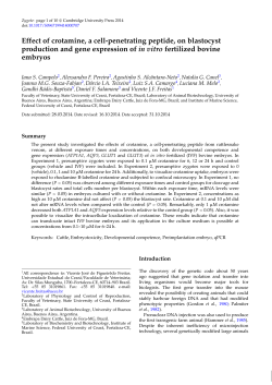 Effect of crotamine, a cell-penetrating peptide, on blastocyst
