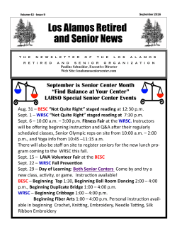 September16 - Los Alamos Senior Center