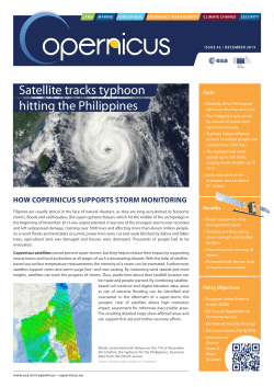 Satellite tracks typhoon hitting the Philippines