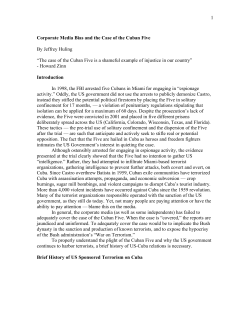 Corporate Media Bias and the Case of the Cuban