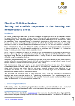 the Focus Ireland Manifesto Proposal Document here