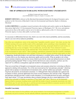 the 4p approach to dealing with scientific uncertainty