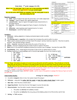 Study Guide &ndash; 7th grade Language Arts SOL When I say &ldquo;You may