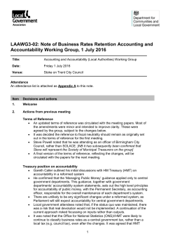LAAWG3-02: Note of Business Rates Retention Accounting and