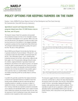 Policy Options for Keeping Farmers on the Farm
