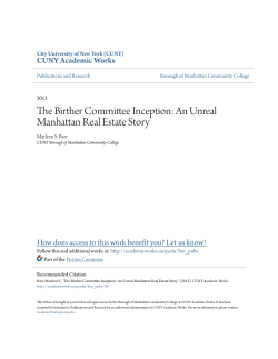 The Birther Committee Inception: An Unreal Manhattan Real Estate