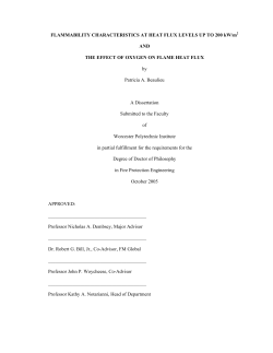 FLAMMABILITY CHARACTERISTICS AT HEAT FLUX LEVELS UP