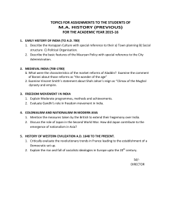topics for assignments to the students of ma history (previous)