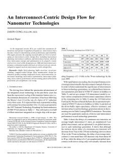 An interconnect-centric design flow for nanometer