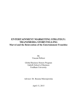 Entertainment marketing strategy - Transmedia storytelling, Marvel